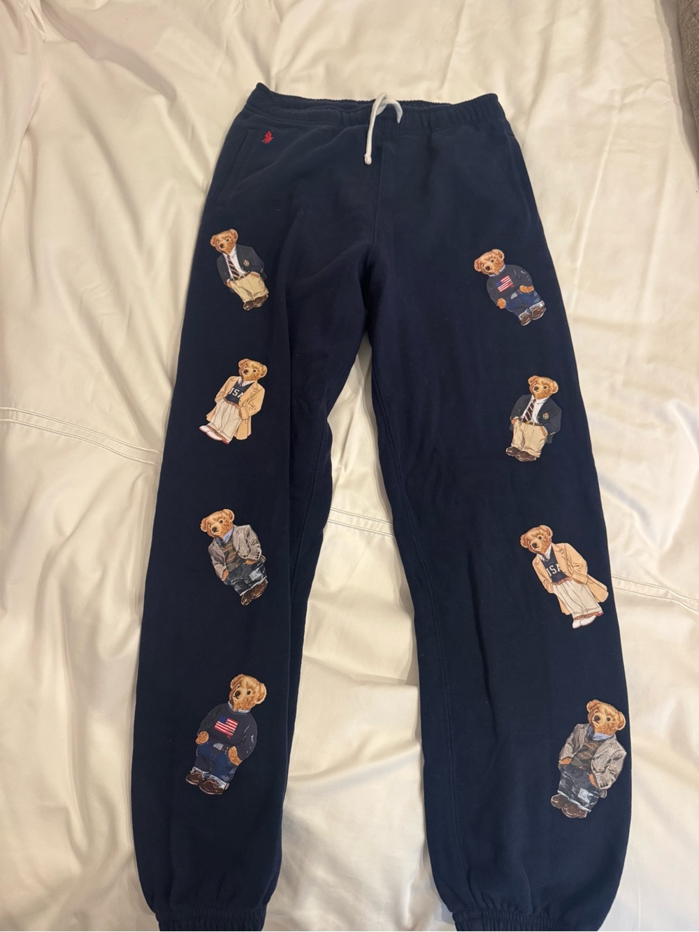 Polo by Ralph Lauren Navy Sweatpants with Polo Bear Patches